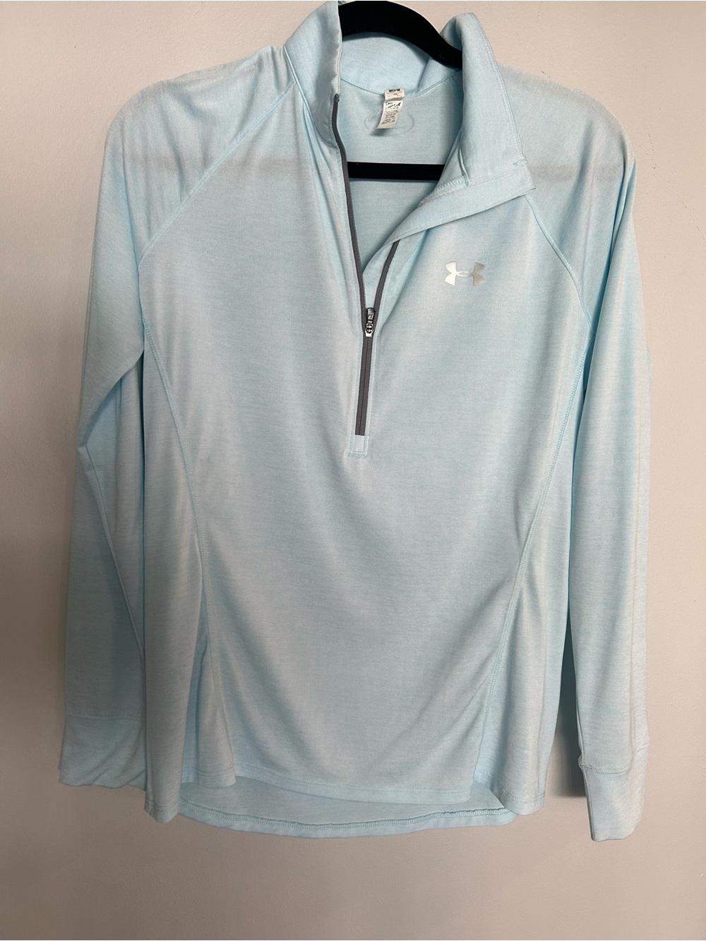 Under Armour Light Blue Men's Quarter Zip Performance Top